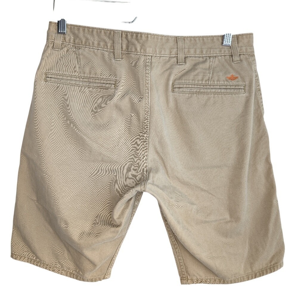 Dockers Men's‎ Size 32 Beige Khaki Flat Front Shorts 100% Cotton